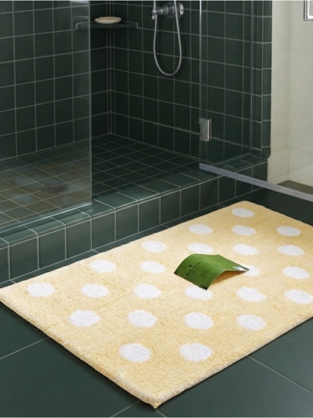 kate spade Yellow and White Polka Dot Bath Mat